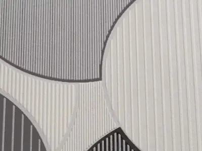 Monochrome Geo Petals Wallpaper Texture