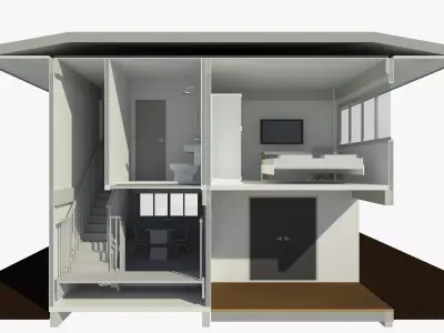 Low cost house by REVIT 25R10 3D model