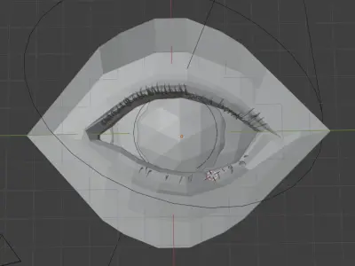 Animated Blinking Eyes with Celestial Design 3D model