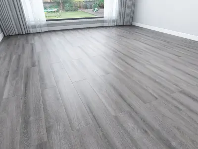 Floor model living room with two wood flooring Low-poly 3D model