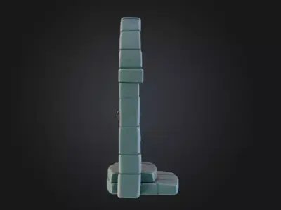 Medieval Wooden Door Low-poly 3D model order