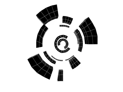 UHD High-tech Graphical Interface v3 004 Low-poly 3D model