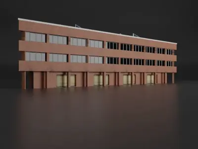 URBAN CITY BUILDING 2 Low-poly 3D model purchase