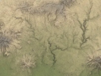 Addis Ababa - 3D Terrain Model Low-poly 3D model