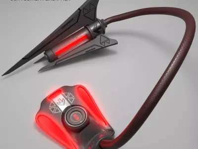 Mercury - SciFi Backpack tail 3D model