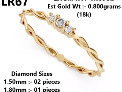 Lightweight Diamond Ring 3D print model