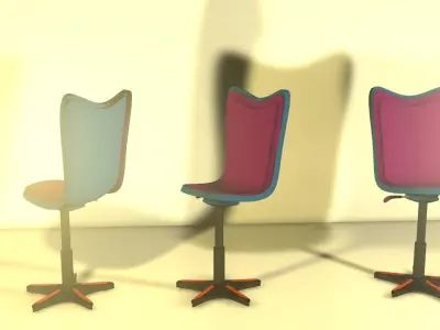simple chair office  Free 3D model
