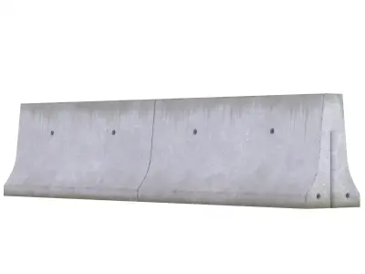 Jersey Barrier Low-poly 3D model