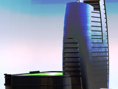 skyscraper modern building Low-poly 3D model