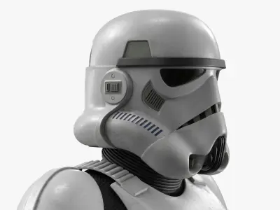  Star Wars Imperial Stormtrooper and Blaster Dirty A-Pose 