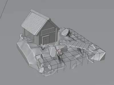 Small Beach Hut 3D model