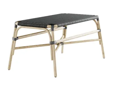 Rattan ottoman MD40  3D model