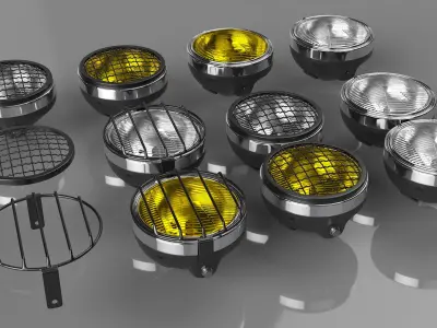  Motorcycle Headlight Set 