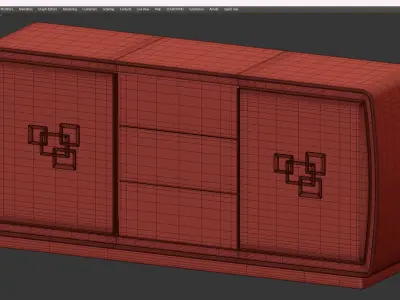 NARCISO SIDEBOARD Low-poly 3D model