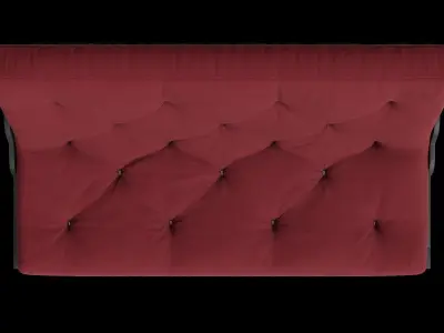 Red Futon Sofa Low-poly 3D model