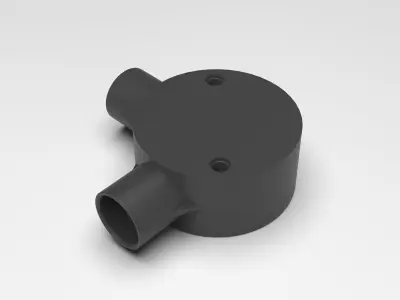 20mm-2-way-90deg-Junction-Box plastic pipe 3D print model
