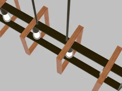 Contemporary Light Fixture 3D model