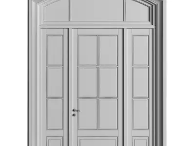 French Arch Interior doors in classic style 3D model