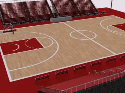Basket Ball Field 3D model