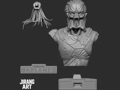 Predator Badlands  Bust Model for Collectibles and Printing 3D print model