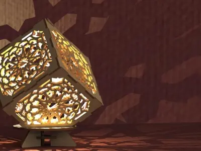 Wooden Lantern 3D model