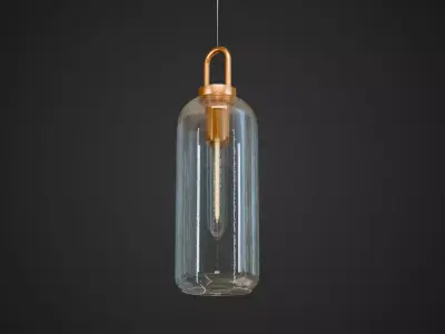 Glass Pendant Light Low-poly 3D model