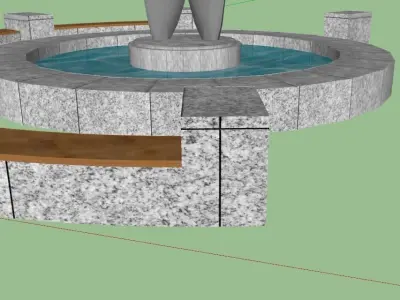 Butterfly-shaped fountain Free 3D model