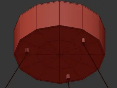 SAMARA gold pendant light with four circles hanging from it 3D model