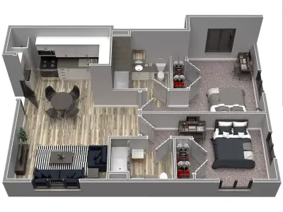 VRAY READY FLOOR PLAN 01 3D model