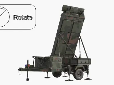  AN-TPS-80 Ground Air Radar System Deployed Rigged 