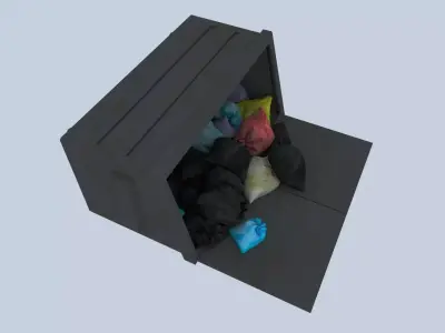 Industrial Garbage Container 3D model