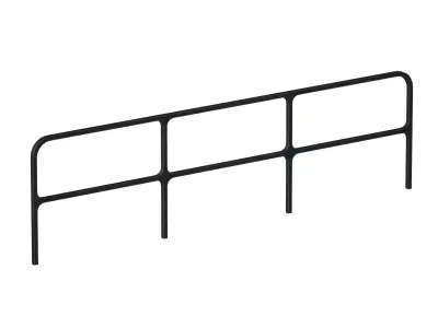 Metal fencing for embankment fence 3D model