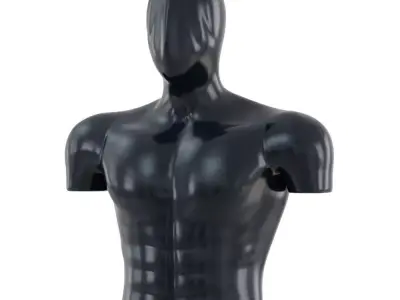 Male Sports Mannequin Torso for Outerwear 113 3D model
