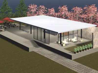 Pavilion cafe 25T04 3D model