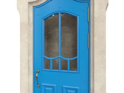 Entrance classic door 62  3D model