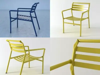 Straw lounge chair 3D model