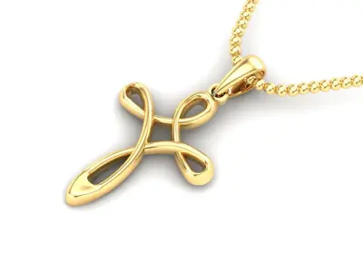 Light Gold Cross New Design  CP 39 3D print model