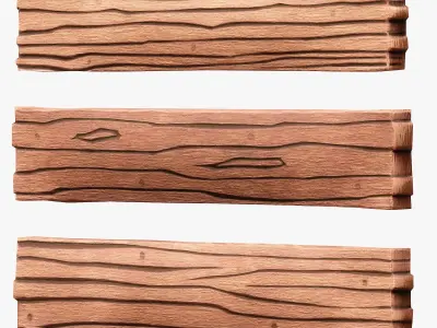 Wood Planks Low-poly 3D model