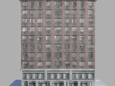 Building tall Low-poly 3D model