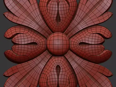 Square rosette 008 3D model