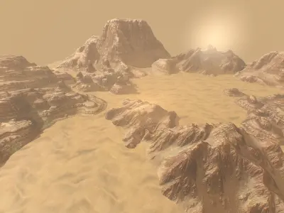 Background Landscapes Desert Sand  Low-poly 3D model