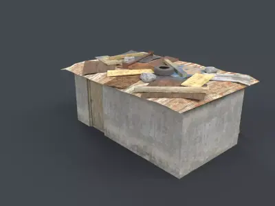 Lowpoly Shacks Collection Low-poly 3D model