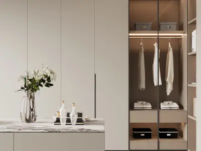 Modern cloakroom 3D model