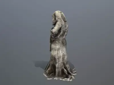 old statue Low-poly 3D model