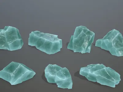 Rock Set 10 Low-poly 3D model