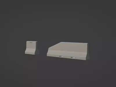 Concrete Objects Low-poly 3D model