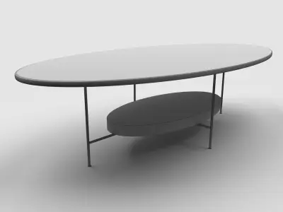 Sonder Living - Olivia Coffee Table - White Lacquer 3D model