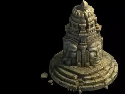 Kasai Buddha Traces forest Asura Magic array 02 3D model