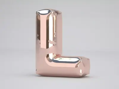 L Balloon Copper 3D model