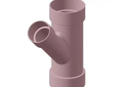 Plastic Plumbing Reducing Y Fitting Toy 3D model